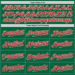 Custom Name Number Authentic Baseball Jersey Kelly Green Red White Personalized Kelly Green Red-White Authentic Baseball
