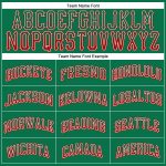 Custom Name and Number Authentic Baseball Jersey in Kelly Green Red-White Fashion Design Personalized Kelly Green Red-White