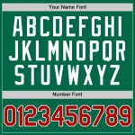 Custom Name Number Authentic Throwback Baseball Jersey in Kelly Green Red White - Personalized Team Jersey Personalized Kelly