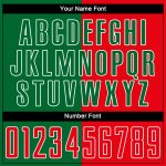 Custom Portuguese Flag Soccer Jersey Personalized Name Number - Kelly Green Red-White Sublimation Team Uniform Personalized