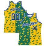 Custom Name Number Basketball Jersey Hawaii Palm Trees 3D Pattern Royal Gold Kelly Green Authentic Personalized Kelly Green