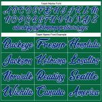 Custom Name and Number Kelly Green Royal-White Authentic Baseball Jersey - Personalized Team Apparel Personalized Kelly Green