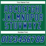 Custom Name and Number Kelly Green Royal-White Authentic Baseball Jersey - Personalized Team Apparel Personalized Kelly Green