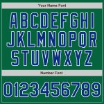 Custom Name and Number Two Tone Jacket - Kelly Green Royal-White Bomber Full-Snap Varsity Letterman Jacket Personalized Kelly