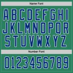 Custom Name and Number Hockey Jersey in Kelly Green and Royal-White - Personalized Team Jersey Personalized Kelly Green Royal-White