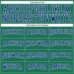 Custom Name and Number Long Sleeve Performance T-Shirt - Kelly Green Royal-White Salute to Service Design Personalized Kelly