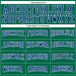 Personalized Kelly Green Football Jersey - Authentic Royal-White Mesh Design Personalized Kelly Green Royal-White Mesh Authentic