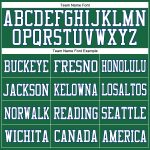 Personalized Custom Football Jersey with Team Name and Number - Kelly Green Royal-White Mesh Authentic Personalized Kelly