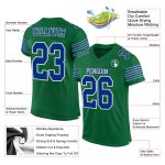 Personalized Custom Football Jersey with Team Name and Number - Kelly Green Royal-White Mesh Authentic Personalized Kelly