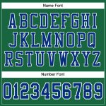 Personalized Custom Football Jersey with Team Name and Number - Kelly Green Royal-White Mesh Authentic Personalized Kelly