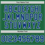 Custom Personalized Baseball Jersey with Name and Number - Kelly Green Royal-White Mesh Authentic Throwback Personalized