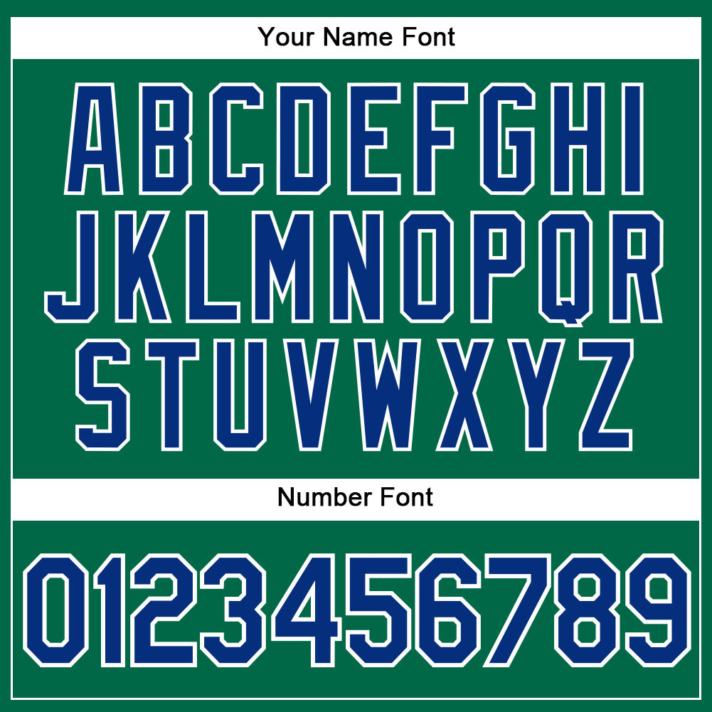 Personalized Kelly Green Royal-White Performance Vapor Golf Polo Shirt Team Custom Name and Number Custom Name Number Performance Golf Polo Shirt - Kelly Green Royal-White Personalized Kelly Green Royal-White Performance - Image 5