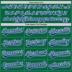Personalized Unisex Softball Jersey in Kelly Green and Royal-White, Two-Button Design Personalized Kelly Green Royal-White