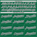 Custom Name and Number Baseball Jersey in Kelly Green Steel Gray-White - Authentic Team Apparel Personalized Kelly Green