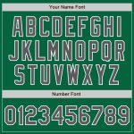 Custom Name and Number Baseball Jersey in Kelly Green Steel Gray-White - Authentic Team Apparel Personalized Kelly Green