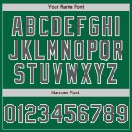 Custom Team Name and Number Softball Jersey for Unisex - Personalized Kelly Green Steel Gray-White Two-Button Design Personalized