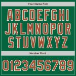 Custom Name Number Kelly Green Texas Orange White Two Tone Varsity Bomber Full-Snap Letterman Jacket Personalized Kelly Green