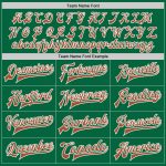 Custom Name Number Kelly Green Texas Orange White Two Tone Varsity Bomber Full-Snap Letterman Jacket Personalized Kelly Green