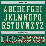 Custom Vintage USA Flag Football Jersey - Personalized Kelly Green Mesh with Team Name and Number Personalized Kelly Green