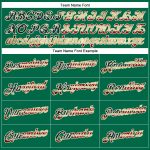 Custom Name and Number Vintage USA Flag Performance T-Shirt - Kelly Green, City Cream Personalized Kelly Green Vintage USA
