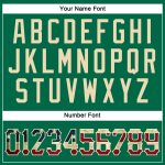 Custom Name and Number Vintage USA Flag Performance T-Shirt - Kelly Green, City Cream Personalized Kelly Green Vintage USA