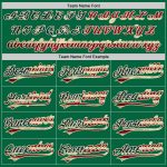 Custom Name and Number Vintage USA Flag Kelly Green Unisex Softball Jersey - Two-Button Cream Team Apparel Personalized Kelly