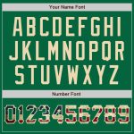 Custom Name and Number Vintage USA Flag Kelly Green Unisex Softball Jersey - Two-Button Cream Team Apparel Personalized Kelly