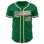 Custom Kelly Green Vintage USA Flag Baseball Jersey with Personalized Name and Number - Authentic Design Personalized Kelly