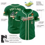 Custom Kelly Green Vintage USA Flag Baseball Jersey with Personalized Name and Number - Authentic Design Personalized Kelly