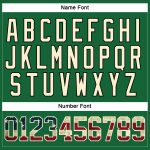 Custom Name and Number Vintage USA Flag Hockey Jersey - Personalized Kelly Green with Cream-Black Lace Neck Personalized