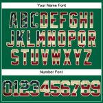 Custom Name & Number Vintage USA Baseball Jersey - Kelly Green & Cream Mesh Authentic Throwback Team Jersey Personalized