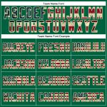 Custom Name & Number Vintage USA Baseball Jersey - Kelly Green & Cream Mesh Authentic Throwback Team Jersey Personalized