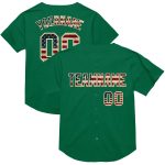 Custom Name & Number Vintage USA Baseball Jersey - Kelly Green & Cream Mesh Authentic Throwback Team Jersey Personalized