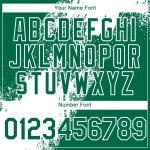 Custom Name and Number Kelly Green Abstract Brush Stroke 3D Pattern Baseball Jersey Personalized Kelly Green White 3D Pattern