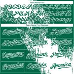 Custom Name and Number Kelly Green Abstract Brush Stroke 3D Pattern Baseball Jersey Personalized Kelly Green White 3D Pattern