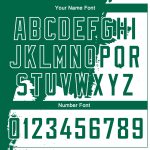 Personalized Custom Name & Number Basketball Jersey - Green White 3D Pattern Abstract Grunge Halftone Art Design Personalized