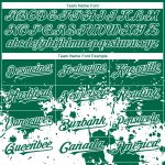 Custom Name and Number Authentic Baseball Jersey 3D Pattern Design in Kelly Green and White Abstract Splash Art Personalized