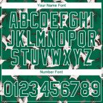 Personalized Animal Crane Performance T-Shirt with Custom Name & Number in Kelly Green and White 3D Pattern Personalized