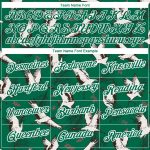 Personalized Animal Crane Performance T-Shirt with Custom Name & Number in Kelly Green and White 3D Pattern Personalized
