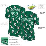 Personalized Animal Crane Performance T-Shirt with Custom Name & Number in Kelly Green and White 3D Pattern Personalized