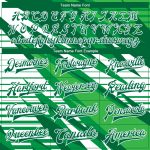 Custom Personalized Varsity Letterman Jacket with Name and Number - Kelly Green White 3D Pattern Bomber Full-Snap Design