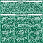 Custom Name and Number Cowboy Accessory T-Shirt - Personalized 3D Pattern Design in Kelly Green and White Personalized Kelly