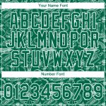 Custom Name and Number Cowboy Accessory T-Shirt - Personalized 3D Pattern Design in Kelly Green and White Personalized Kelly