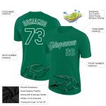 Custom Team Name and Number Personalized Crocodile Performance T-Shirt in Kelly Green White 3D Pattern Design Personalized