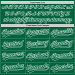 Custom Name and Number Kelly Green Baseball Jersey with 3D Curve Lines Design - Personalized Authentic Team Apparel Personalized