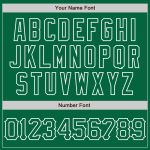 Custom Name and Number Kelly Green Baseball Jersey with 3D Curve Lines Design - Personalized Authentic Team Apparel Personalized