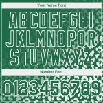 Custom Name Number Leopard Print Fade Baseball Jersey Kelly Green White 3D Pattern Fashion Authentic Personalized Kelly Green