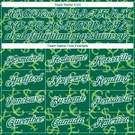 Custom Money Sign Performance T-Shirt with 3D Pattern Design, Personalized Team Name & Number in Kelly Green and White. Personalized