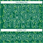 Custom Money Sign Performance T-Shirt with 3D Pattern Design, Personalized Team Name & Number in Kelly Green and White. Personalized
