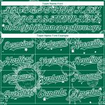 Custom Name and Number 3D Pattern Planets Baseball Jersey - Personalized Kelly Green and White Design Personalized Kelly